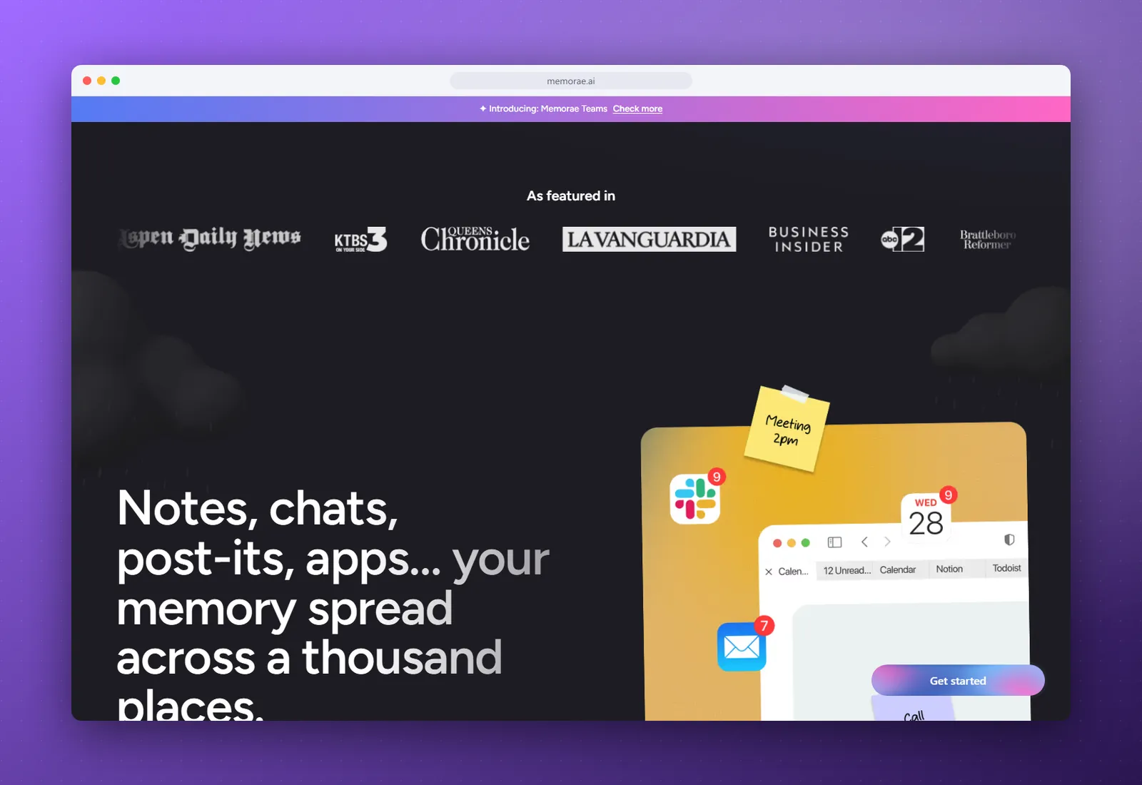 Memorae ai assistant - view 1