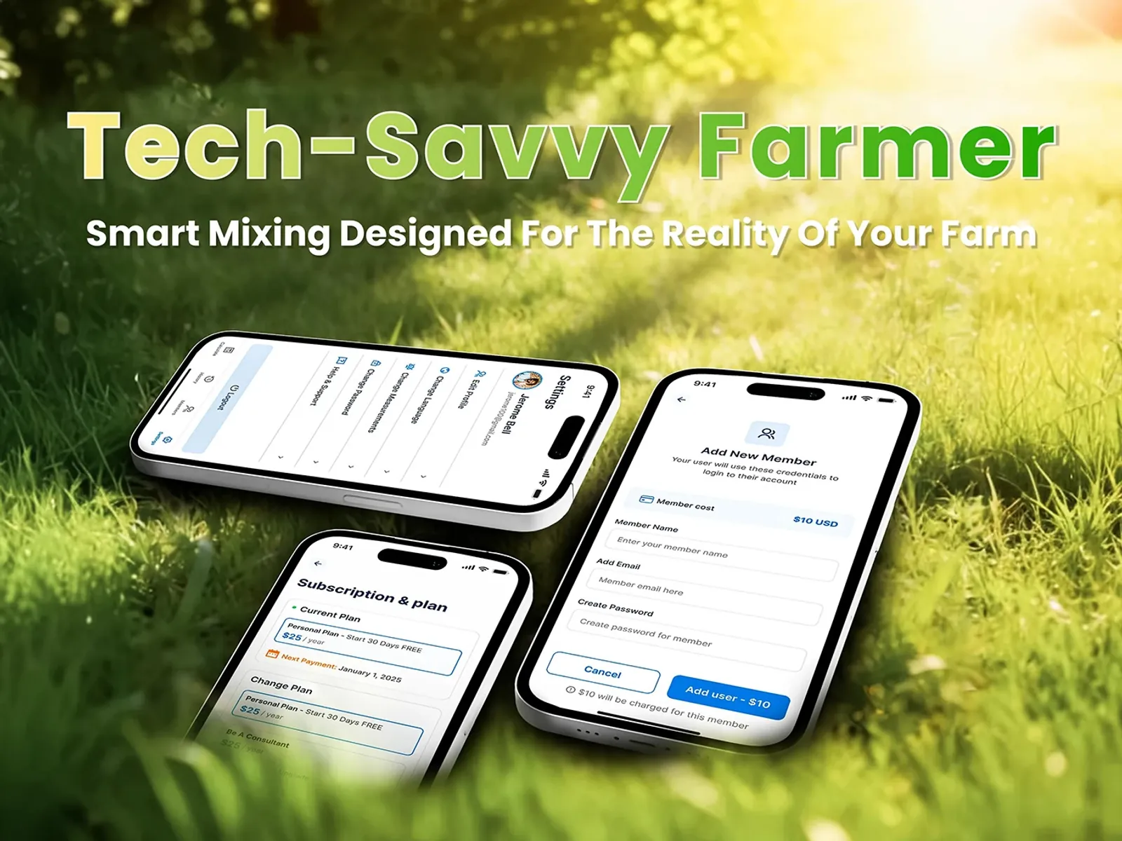 Milk Mix agritech app design - view 1