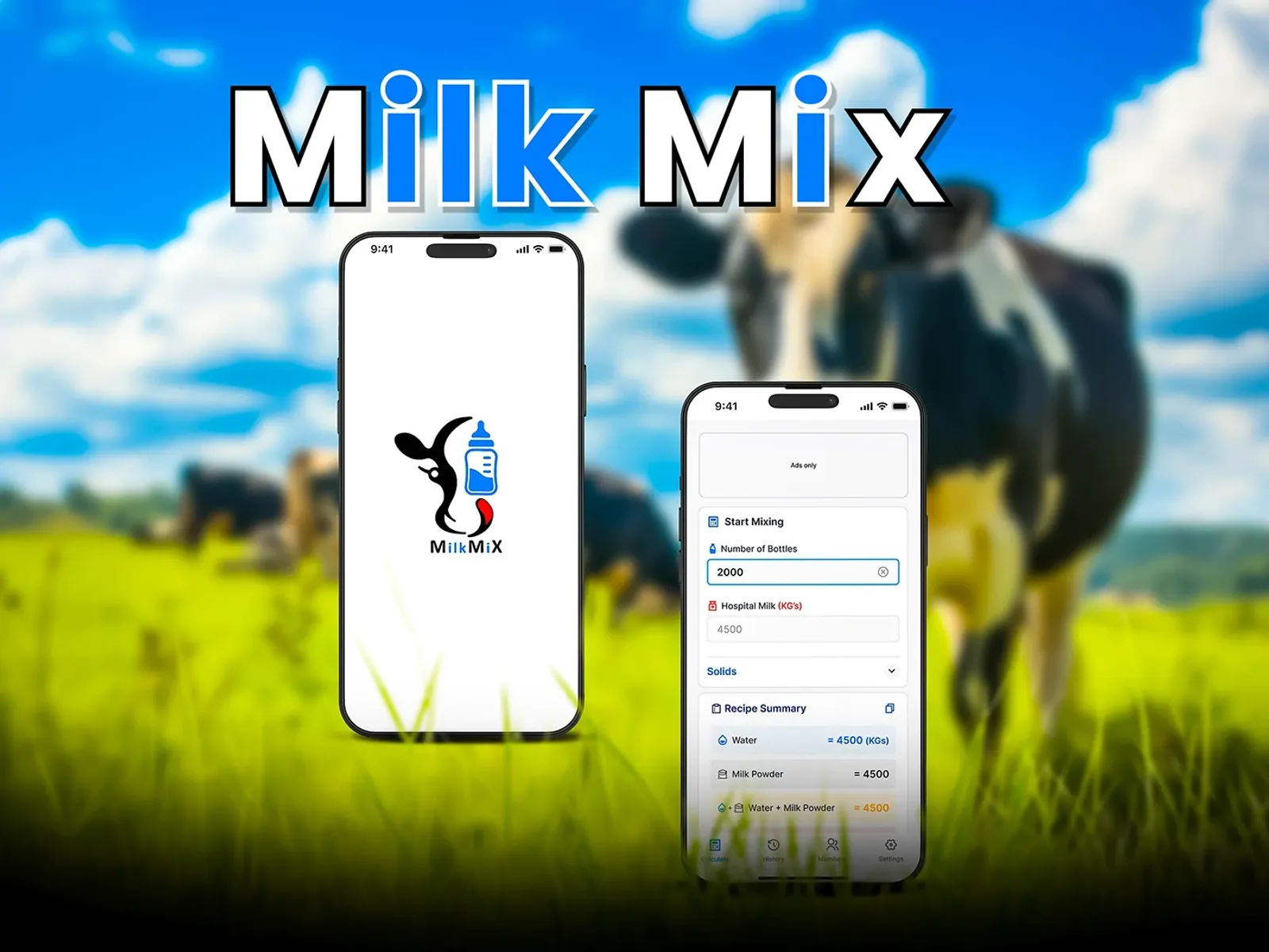 Milk Mix - agritech app design by NeoAltair