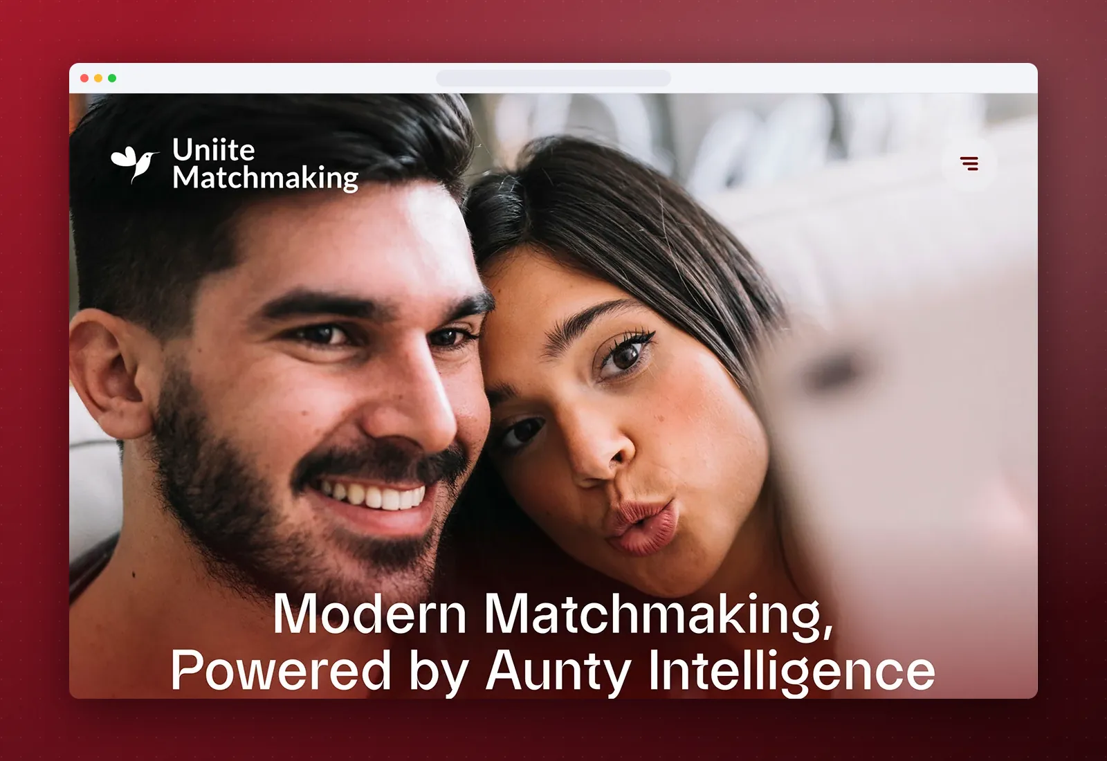 Uniite matchmaking platform design - view 1